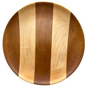 Maple and Cherry 9" Wood Plate